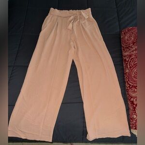 Stylish Peach Wide-Leg Pants